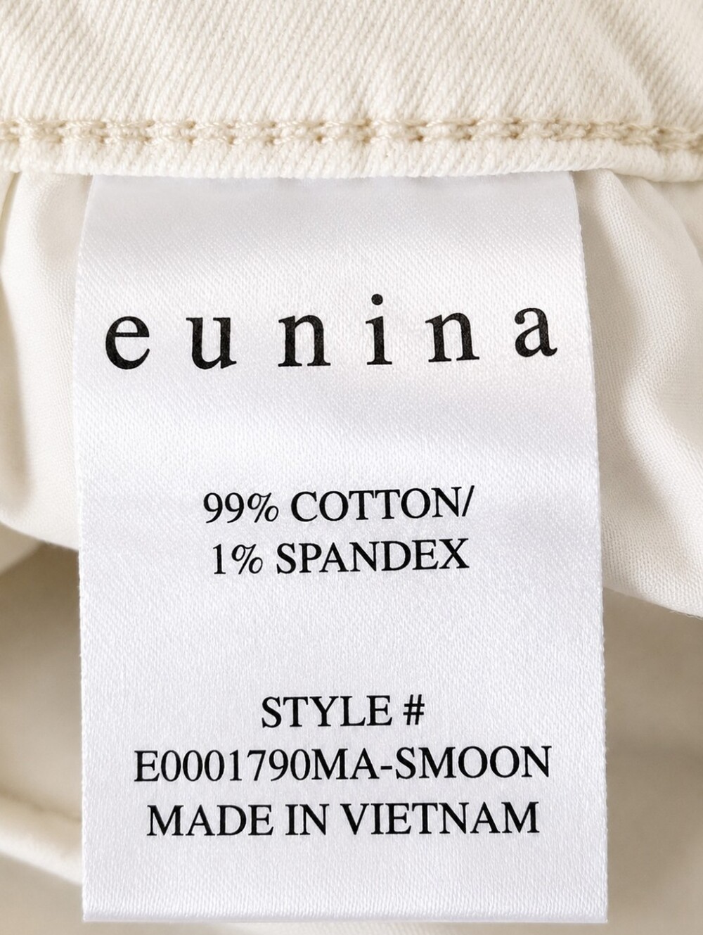 Eunina Codi Super High Rise Dad Jean Super Moon Ecru NWT 11/30 Distressed - Picture 4 of 7